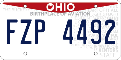 OH license plate FZP4492