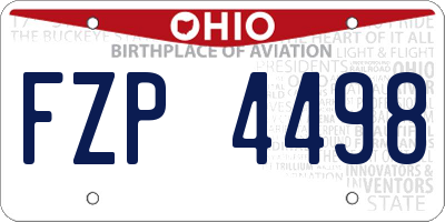 OH license plate FZP4498