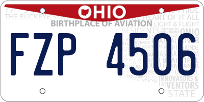 OH license plate FZP4506