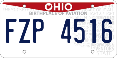 OH license plate FZP4516