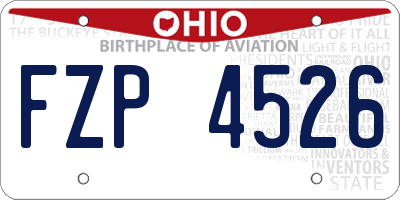 OH license plate FZP4526