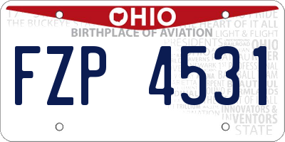 OH license plate FZP4531