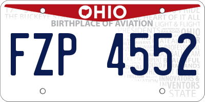 OH license plate FZP4552