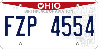 OH license plate FZP4554
