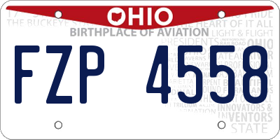 OH license plate FZP4558