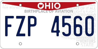 OH license plate FZP4560