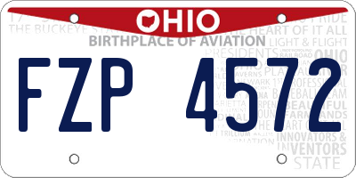 OH license plate FZP4572