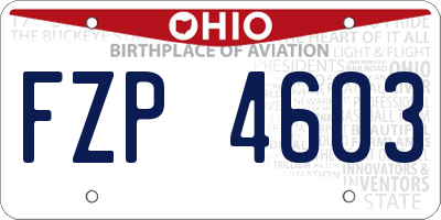 OH license plate FZP4603