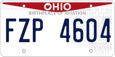 OH license plate FZP4604