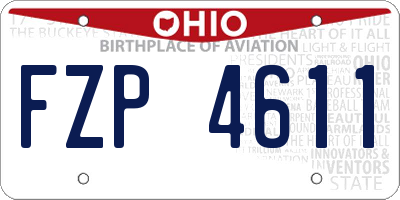 OH license plate FZP4611
