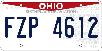 OH license plate FZP4612