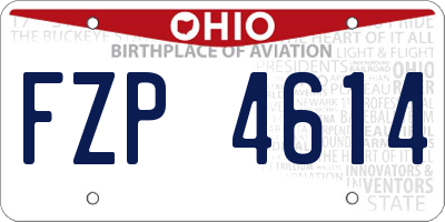 OH license plate FZP4614