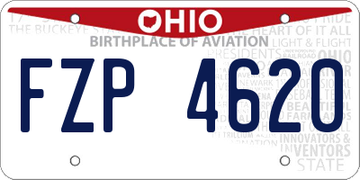 OH license plate FZP4620