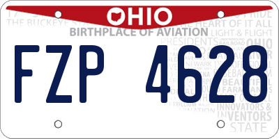 OH license plate FZP4628