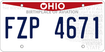 OH license plate FZP4671