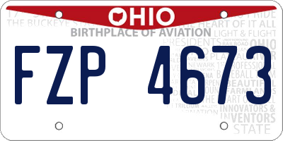 OH license plate FZP4673