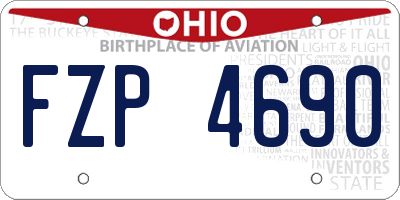 OH license plate FZP4690