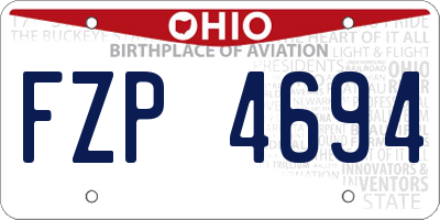 OH license plate FZP4694