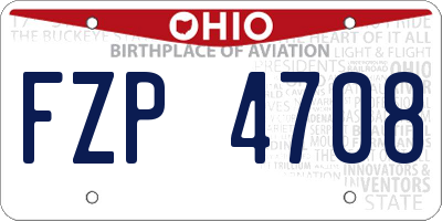 OH license plate FZP4708