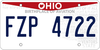 OH license plate FZP4722