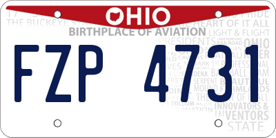 OH license plate FZP4731