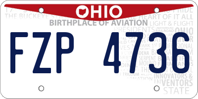 OH license plate FZP4736