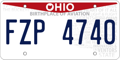 OH license plate FZP4740