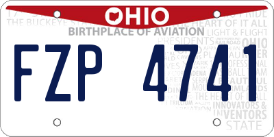 OH license plate FZP4741