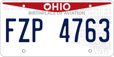 OH license plate FZP4763