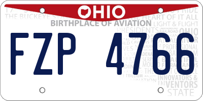 OH license plate FZP4766