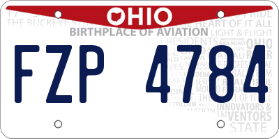 OH license plate FZP4784