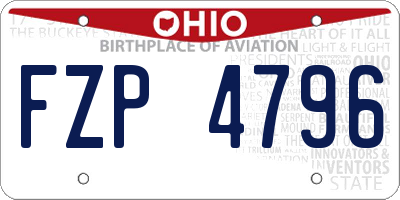 OH license plate FZP4796