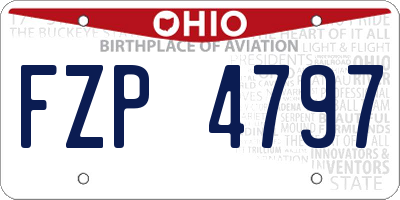 OH license plate FZP4797