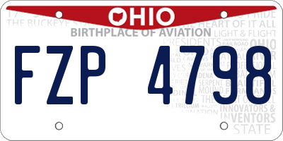 OH license plate FZP4798