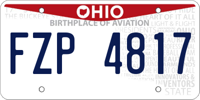 OH license plate FZP4817