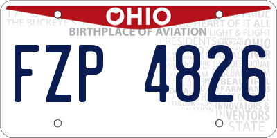 OH license plate FZP4826