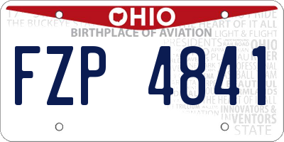 OH license plate FZP4841