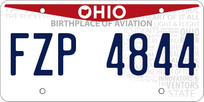 OH license plate FZP4844