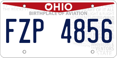OH license plate FZP4856