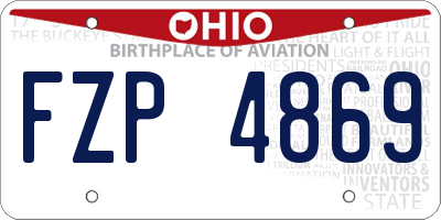 OH license plate FZP4869
