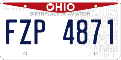 OH license plate FZP4871