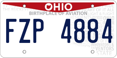 OH license plate FZP4884
