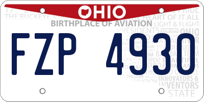 OH license plate FZP4930