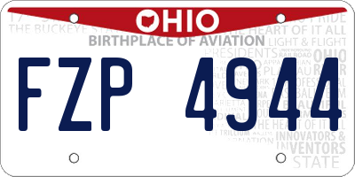 OH license plate FZP4944