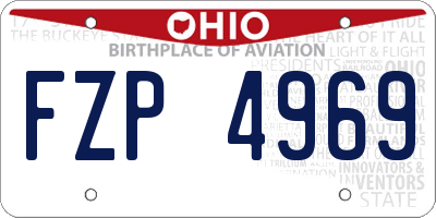 OH license plate FZP4969