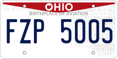 OH license plate FZP5005
