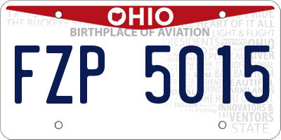 OH license plate FZP5015