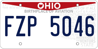 OH license plate FZP5046