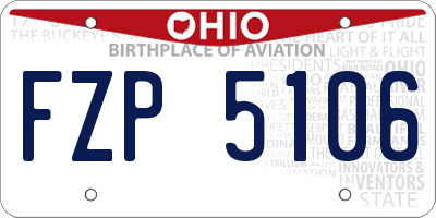 OH license plate FZP5106