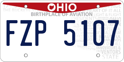 OH license plate FZP5107